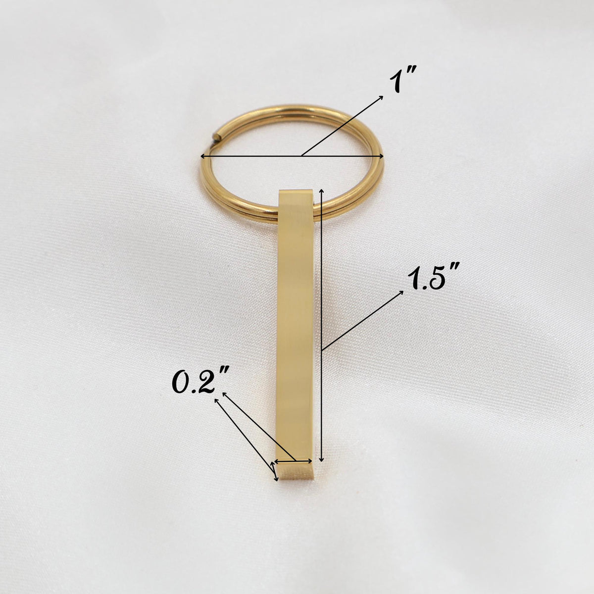 Custom 3D Vertical Bar Keychain: Sarcastic Stainless Steel Keyring