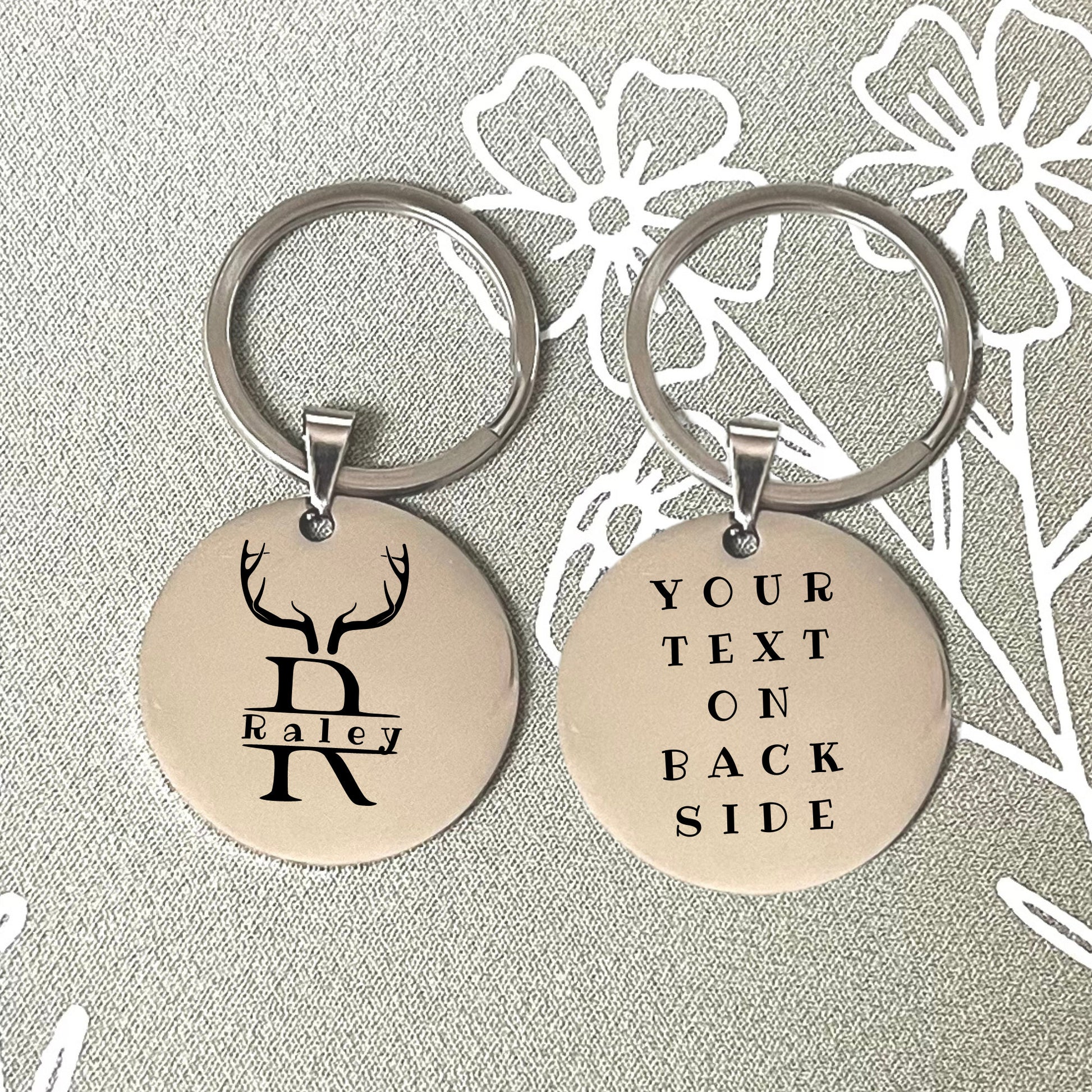 Personalized Family Keychain: Stainless Steel Christmas Name Gift