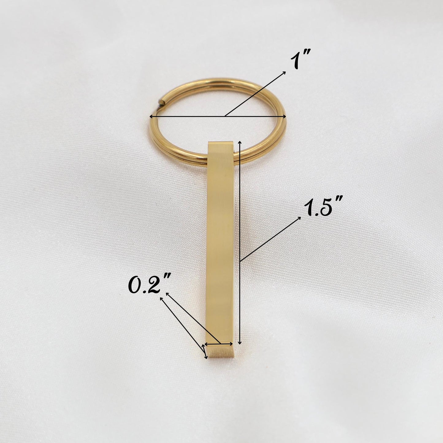 Custom 3D Vertical Bar Keychain: Sarcastic Stainless Steel Keyring