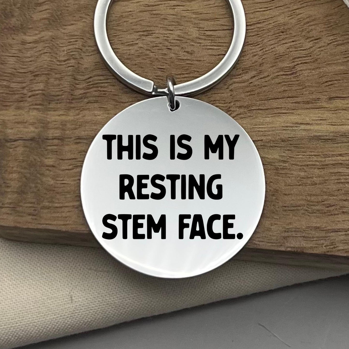 Personalized Science Keychain: Stainless Steel Geek Gift for STEM