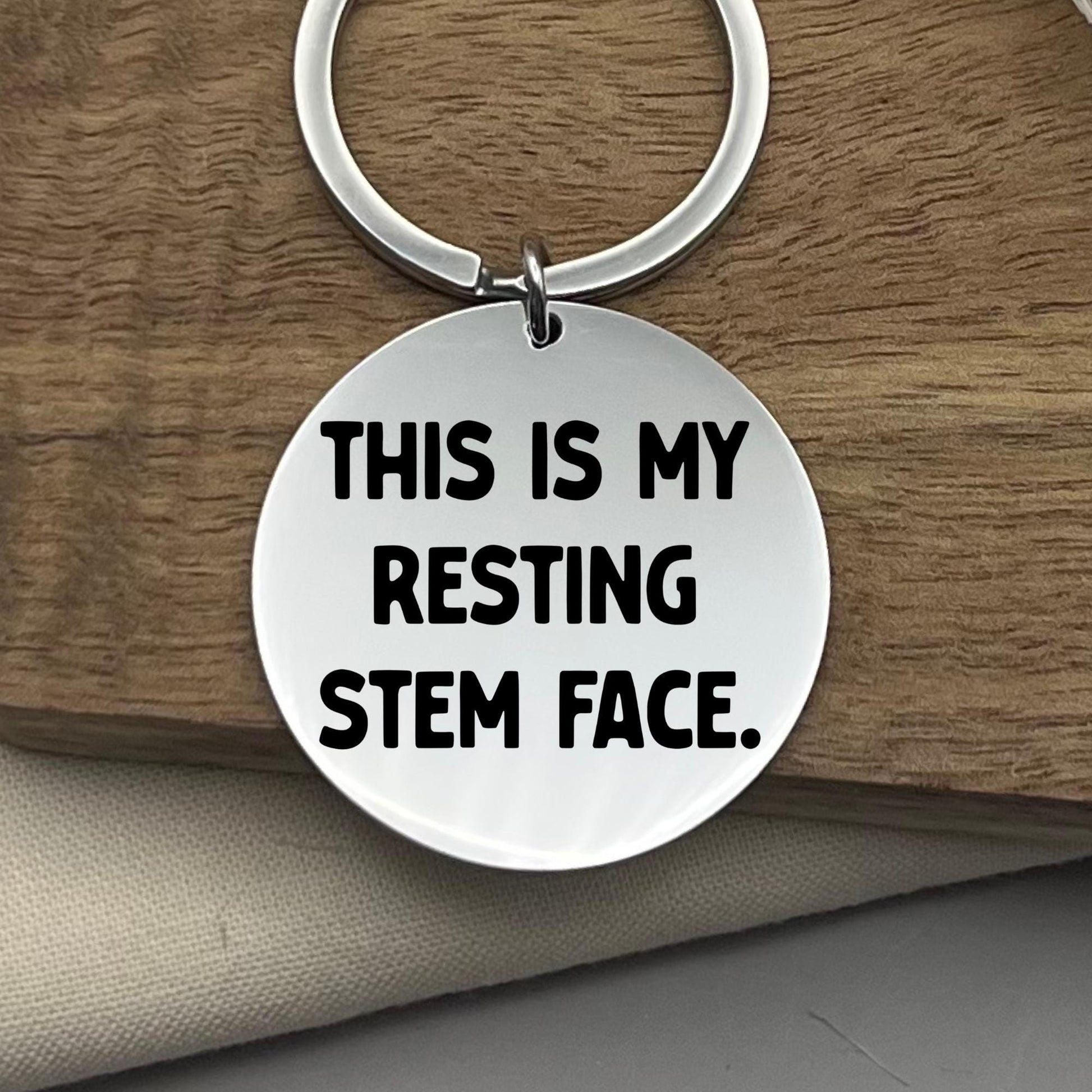 Personalized Science Keychain: Stainless Steel Geek Gift for STEM