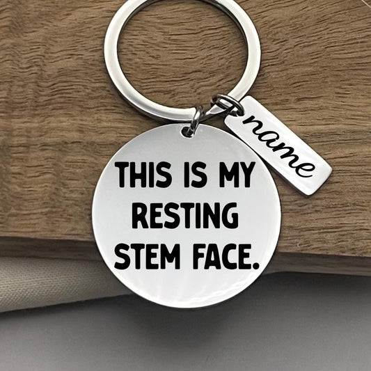 Personalized Science Keychain: Stainless Steel Geek Gift for STEM