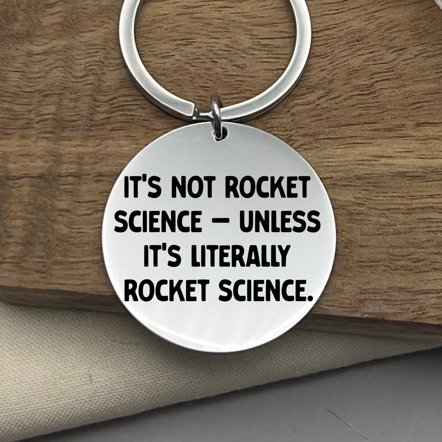 Personalized Rocket Science Keychain: STEM Gift for Engineers